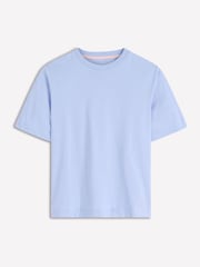 Boden Blue Relaxed Cotton T-Shirt - Image 5 of 5