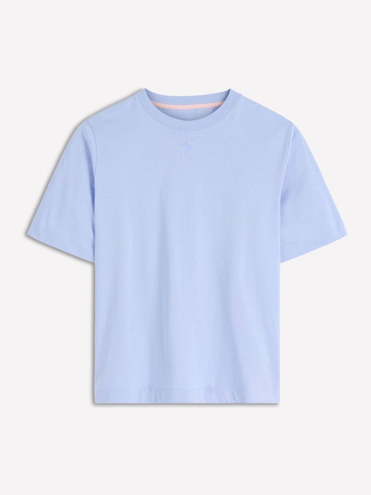 Boden Blue Relaxed Cotton T-Shirt - Image 5 of 5