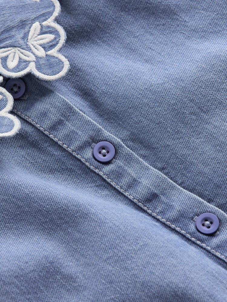 Boden Blue Short Sleeve Relaxed Shirt - Image 3 of 3