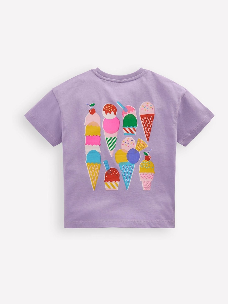 Boden Purple Short Sleeve Printed T-Shirt - Image 2 of 3