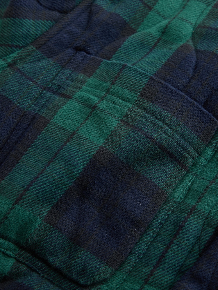 Buy Green/Navy Check Quilted Lined Shacket from the Next UK online shop
