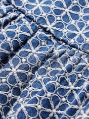 Boden Blue Puff Sleeve Cross Back Dress - Image 3 of 3