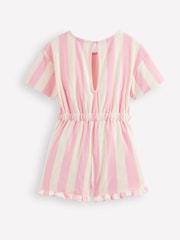 Boden Pink Relaxed Towelling Playsuit - Image 2 of 3