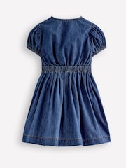 Boden Blue Tie Front Woven Dress - Image 2 of 3