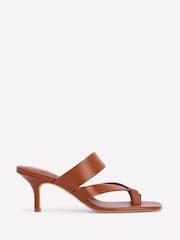 Boden Brown Toe Post Kitten Heel Sandals - Image 3 of 6