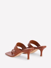Boden Brown Toe Post Kitten Heel Sandals - Image 6 of 6