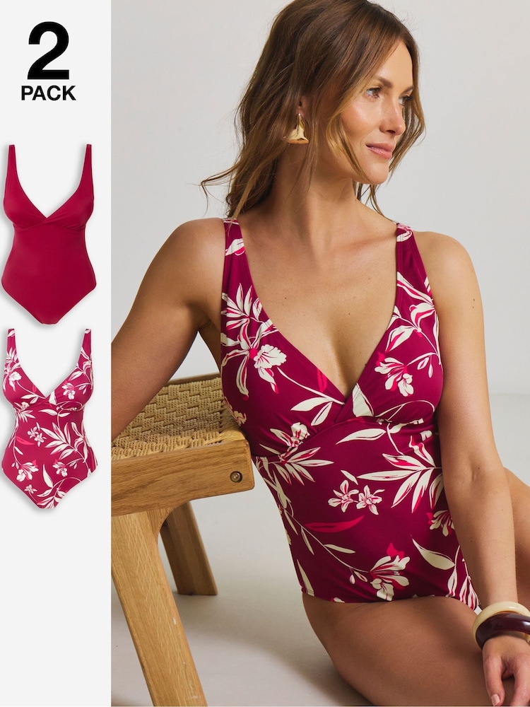 JD Williams Black Value Swimsuits 2 Pack - Image 1 of 4 JD Williams Black Value Swimsuits 2 Pack - Image 1 of 4