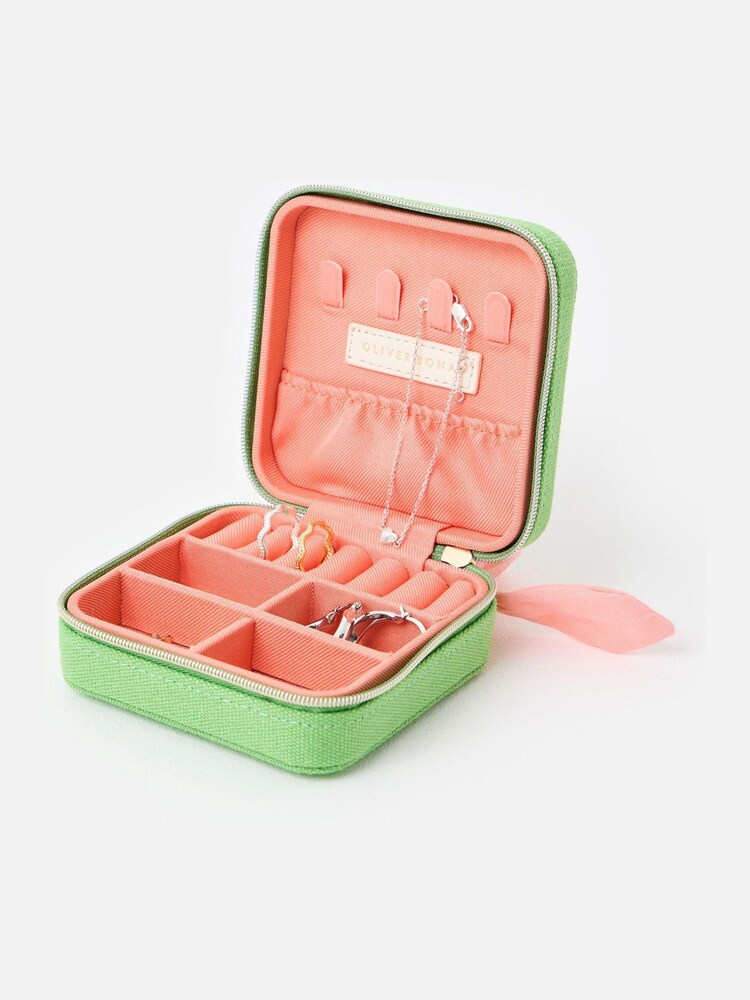 Oliver Bonas Green Green Rings & Things Square Jewellery Box - Image 2 of 5