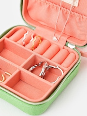 Oliver Bonas Green Green Rings & Things Square Jewellery Box - Image 4 of 5