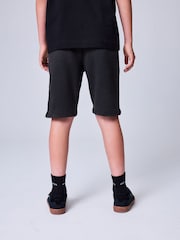 smALLSAINTS Washed Black Underground Sweat Shorts - Image 2 of 9