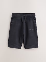 smALLSAINTS Washed Black Underground Sweat Shorts - Image 6 of 9