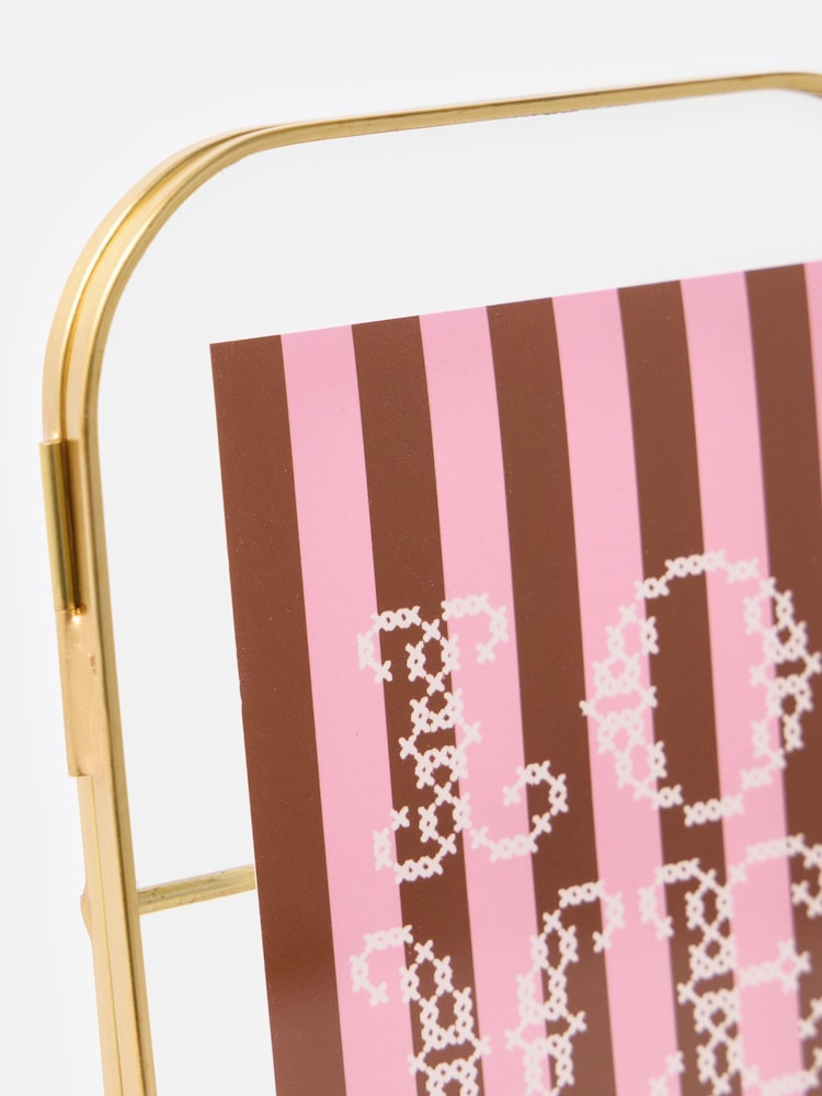 Oliver Bonas Gold Gold Curved Glass Portrait Picture Frame 4x6 - Image 2 of 4