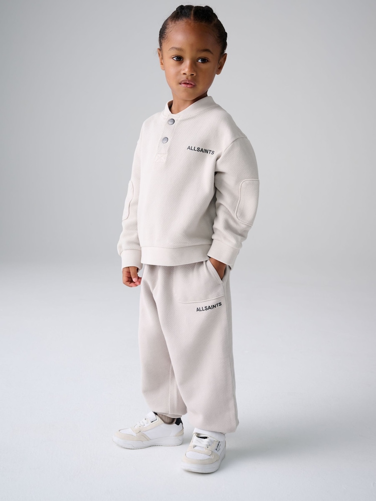 smALLSAINTS Grey Baseball Top and Joggers Set - Image 1 of 8
