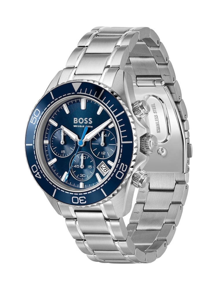 BOSS Silver Tone Sealiner Chrono Stainless Steel Watch - Image 4 of 4