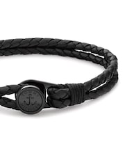 Tommy Hilfiger Black Nautical Black Leather Bracelet - Image 2 of 3