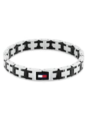 Tommy Hilfiger Silver Black IP And Stainless Steel Bracelet - Image 1 of 3