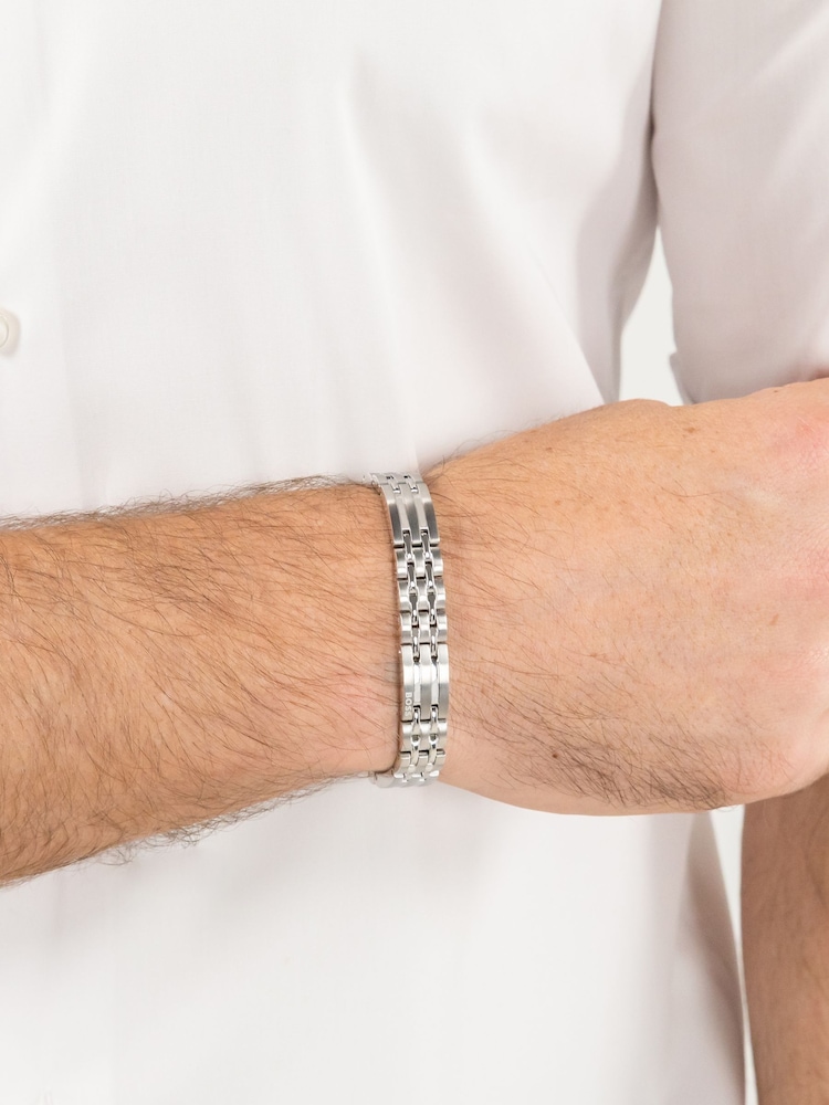 BOSS Silver Tone Wesley Stainless Steel Bracelet - Image 1 of 5