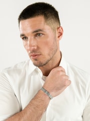 BOSS Silver Tone Wesley Stainless Steel Bracelet - Image 2 of 5