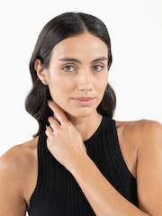 BOSS Gold Tone Kassy IP Earrings - Image 2 of 4