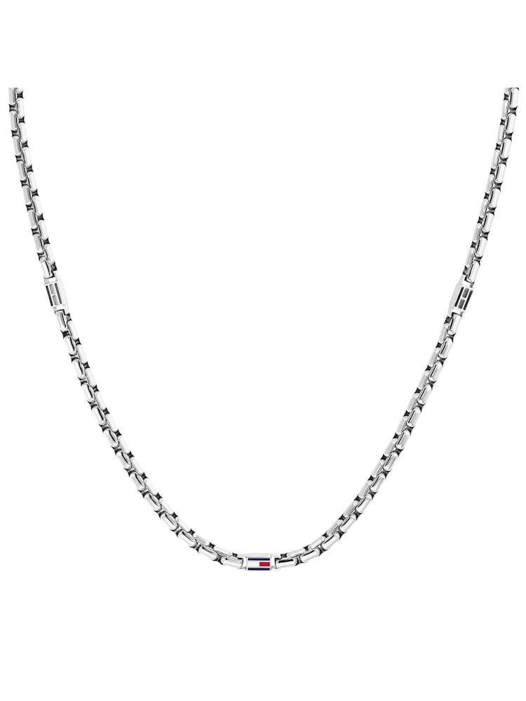 Tommy Hilfiger Silver Tone Stainless Steel Necklace - Image 2 of 2 Tommy Hilfiger Silver Tone Stainless Steel Necklace - Image 2 of 2