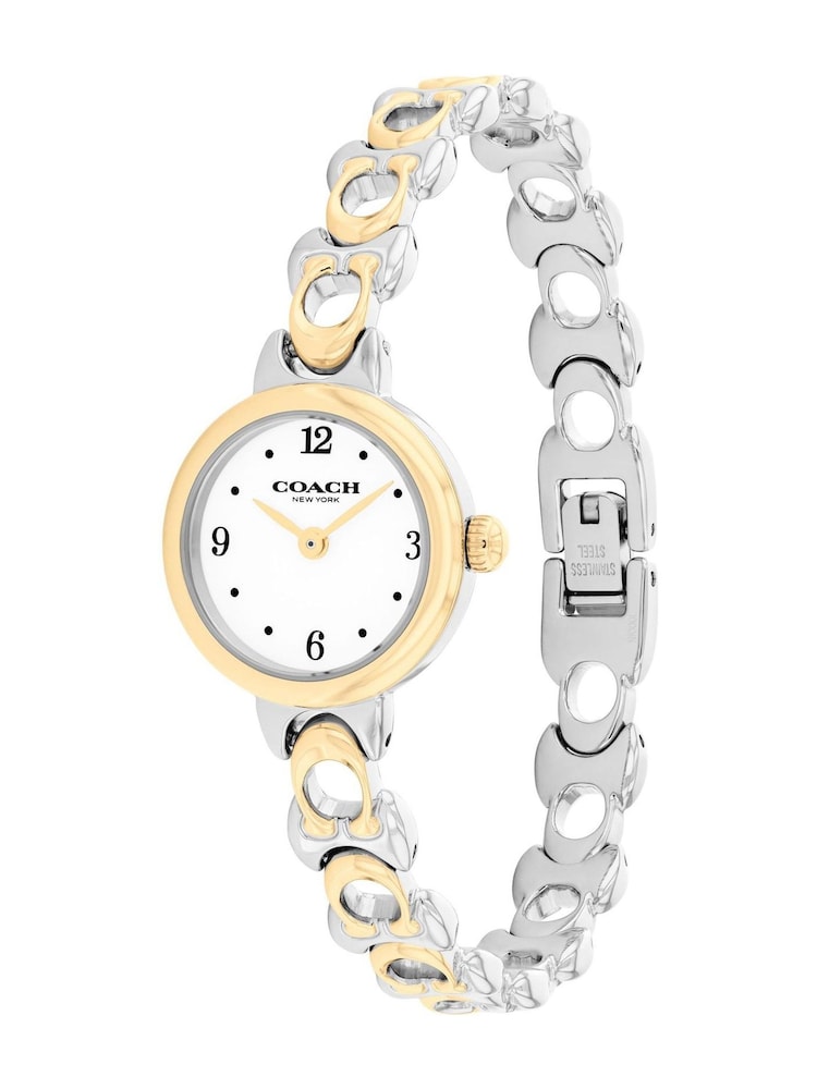 COACH Stainless Steel and Gold Plated Iris Two Tone Bracelet Watch - Image 1 of 4
