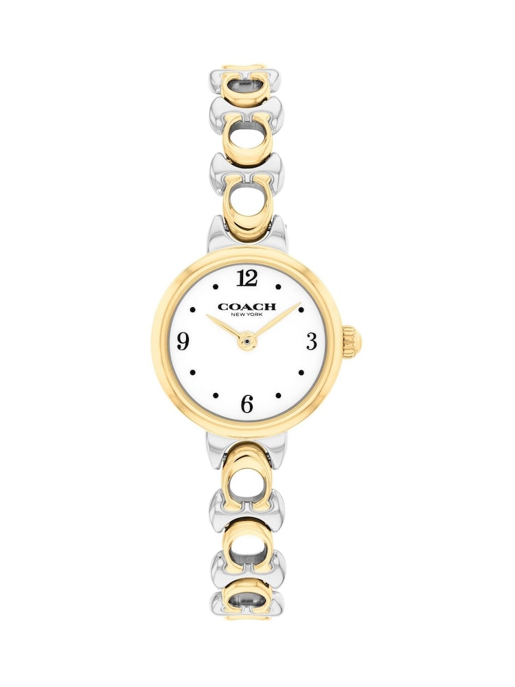 COACH Stainless Steel and Gold Plated Iris Two Tone Bracelet Watch - Image 2 of 4