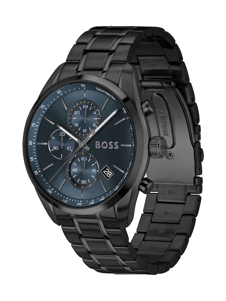 BOSS Black Grand Prix Chrono Black IP Watch - Image 5 of 5