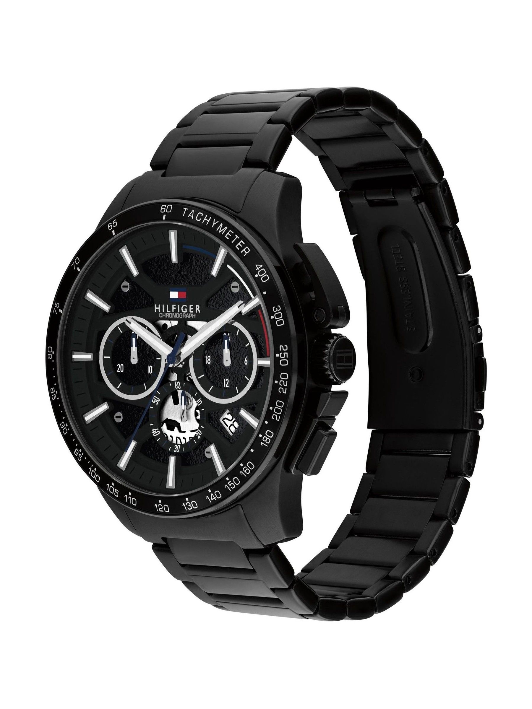 Tommy Hilfiger 1792262 BANK Quartz Chronograph (44mm) Black Watch - Image 3