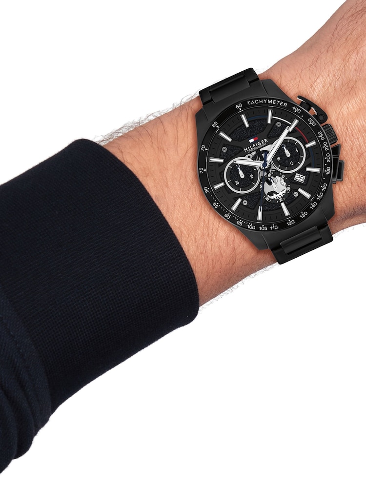 Tommy Hilfiger Black IP Bracelet Watch - Image 4 of 4