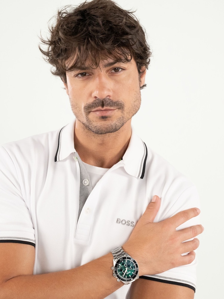 BOSS Silver Tone Hero Chrono Stainless Steel Watch - Image 2 of 5