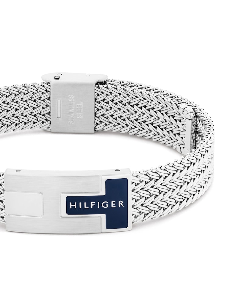 Tommy Hilfiger Silver Tone Nautical Stainless Steel Mesh Bracelet - Image 2 of 4