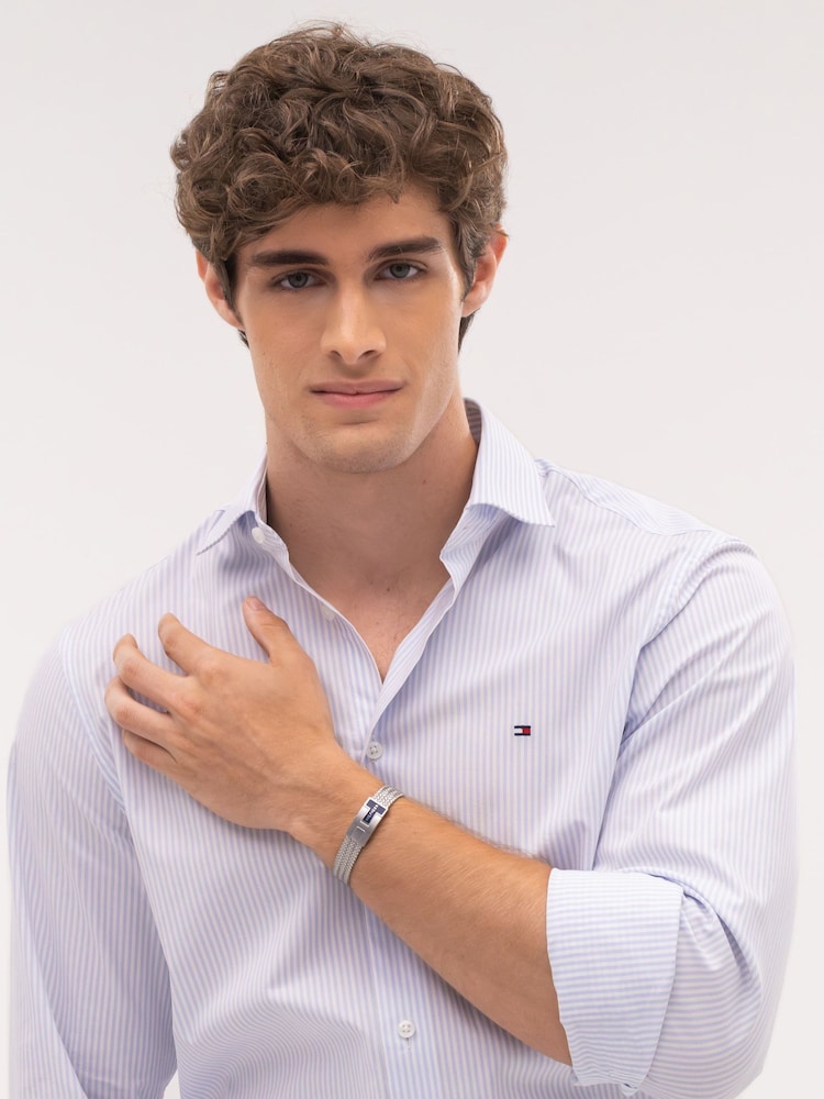 Tommy Hilfiger Silver Tone Nautical Stainless Steel Mesh Bracelet - Image 4 of 4