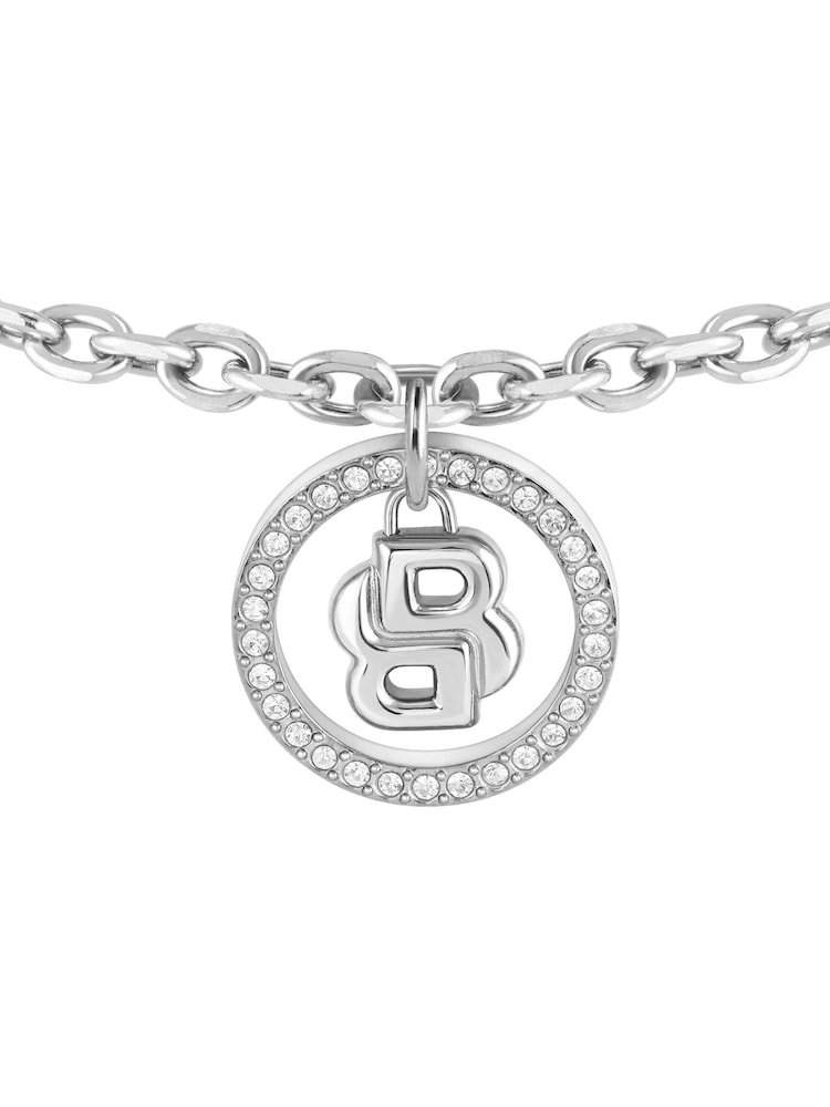 BOSS Silver Tone Double B Divine Stainless Steel Bracelet - Image 5 of 5