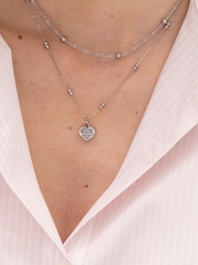 Tommy Hilfiger Silver Tone Stainless Steel  Layered Chain Necklace - Image 3 of 4