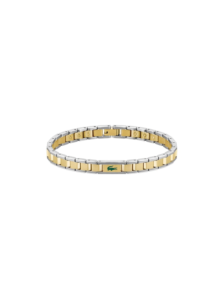 Lacoste Gold Tone Metropole Edge Two Tone Stainless Steel and IP Link Bracelet - Image 1 of 6