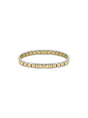 Lacoste Gold Tone Metropole Edge Two Tone Stainless Steel and IP Link Bracelet - Image 2 of 6