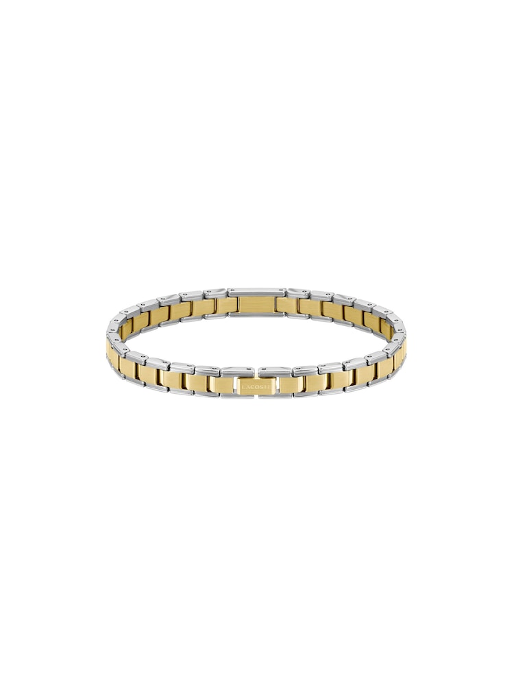 Lacoste Gold Tone Metropole Edge Two Tone Stainless Steel and IP Link Bracelet - Image 2 of 6