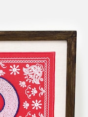 Oliver Bonas Red Paisley Love Beaded Wall Art - Image 4 of 5