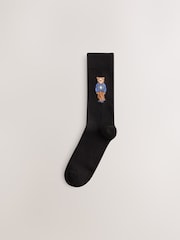 Black Jaquard Animal - 圖案襪子 5 雙裝 - 圖片 2/8