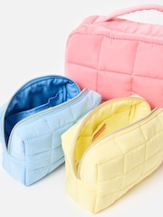 Oliver Bonas Set of 3 Pink Puffer Wash Bags - Image 3 of 4