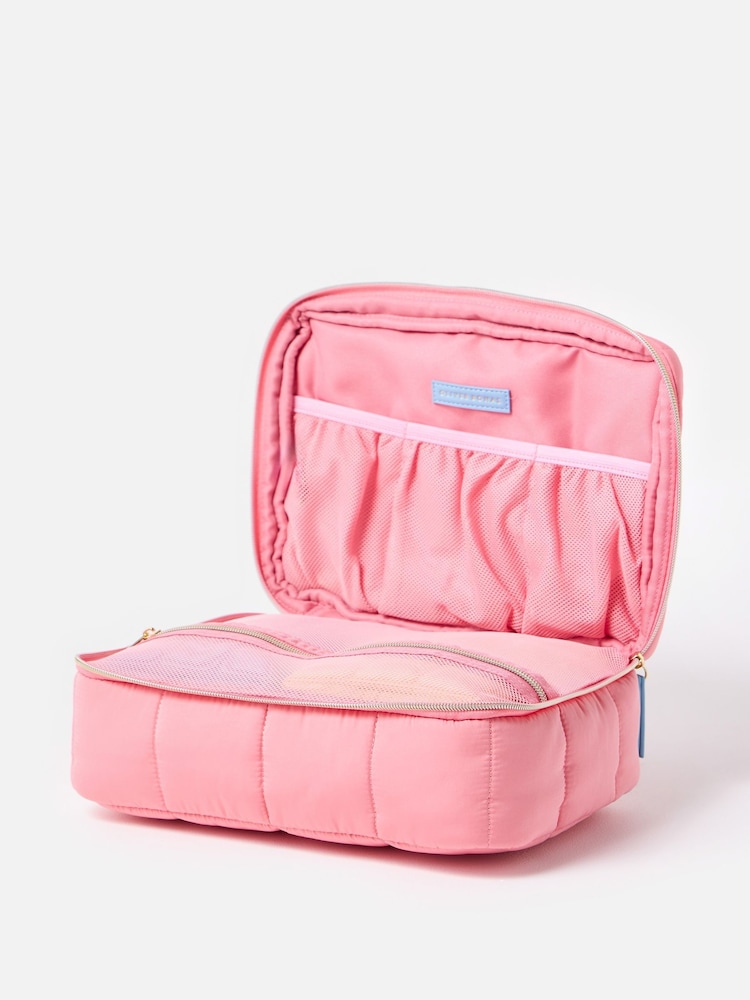 Oliver Bonas Set of 3 Pink Puffer Wash Bags - Image 4 of 4