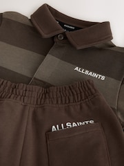 smALLSAINTS Brown Striped Rugby Top And Joggers Set - Image 11 of 15