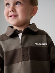 smALLSAINTS Brown Striped Rugby Top And Joggers Set - Image 5 of 15
