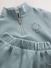 smALLSAINTS Blue Tierra Funnel Neck Sweater and Joggers Set - Image 10 of 12