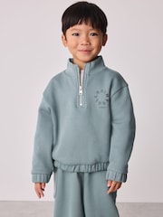 smALLSAINTS Blue Tierra Funnel Neck Sweater and Joggers Set - Image 2 of 12