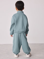 smALLSAINTS Blue Tierra Funnel Neck Sweater and Joggers Set - Image 4 of 12