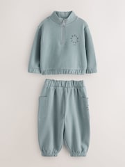 smALLSAINTS Blue Tierra Funnel Neck Sweater and Joggers Set - Image 8 of 12