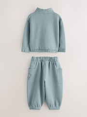 smALLSAINTS Blue Tierra Funnel Neck Sweater and Joggers Set - Image 9 of 12