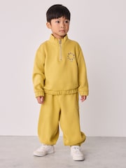 smALLSAINTS Yellow Tierra Funnel Neck Sweater and Joggers Set - Image 1 of 12