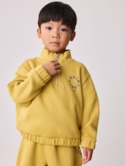 smALLSAINTS Yellow Tierra Funnel Neck Sweater and Joggers Set - Image 2 of 12